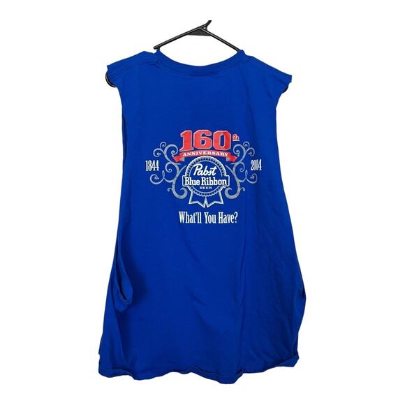 Pabst Beer XL Grunge Tank Sleeveless Shirt Top Distressed Thrashed DIY Cotton - Picture 1 of 4